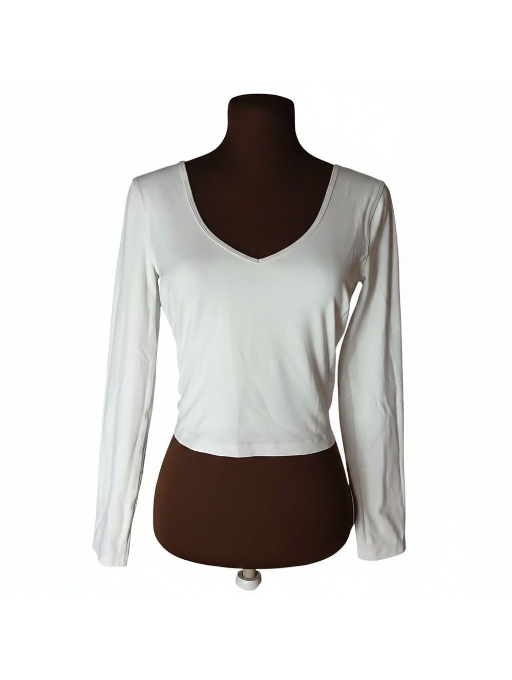 Lululemon White Fitted Long Sleeve Workout Top Size Unknown SEE INFO & PICS F/27